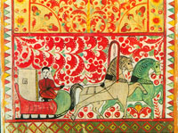 Расписная прялка из Пучуги (нач.XX века)